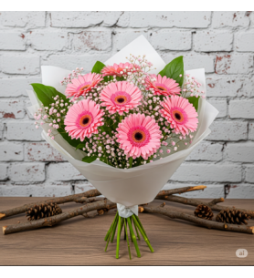 Pembe Gerbera Buketi